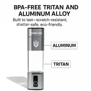 Botella Generadora de Agua Hidrogenada de Alta Eficiencia con Electrolisis Rápida y Carga USB Disponible a Precio Descontado - Product Image 6