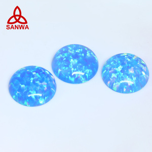 Bello-gemas de ópalo OP05 para mujer, cabujones de forma ovalada azul del Pacific, fábrica directa personalizada, fabricación de joyas de lujo - Product Image 2