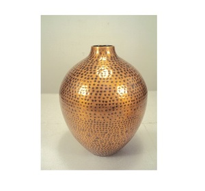 <b>Copper</b> Antique Finish Hammered Metal <b>Vase</b> - Product Image 1