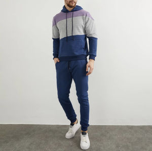 Ensemble de survêtement décontracté imprimé pour homme, 2 pièces, en molleton respirant, sweat-shirt et pantalon de jogging, haute qualité, pour la salle de sport et l'entraînement - Product Image 2