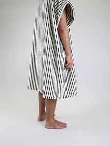 Hooded Surf Poncho <b>Changing</b> <b>Robe</b> Swimming Pool Change <b>Beach</b> Towel 100% Organic Cotton Sporty Long Sleeve - Product Image 2