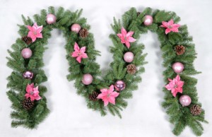 Artificial Christmas Garland Green & Snowy – Pre-Lit LED Garland with <b>Pinecones</b> & Berries for Home Decoration - Product Image 3