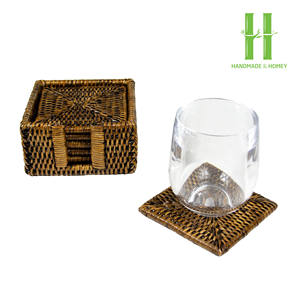 HOT SELLER Rattan Coaster Handmade Wicker Large Table Round Coaster <b>Placemats</b> Table Pad Fringe Home Decoration From Vietnam - Product Image 4