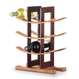 Best Quality Wood <b>Bar</b> Kitchen 3-Tier 8 Bottles Bamboo Wood Tabletop Wine Display Holder Wine <b>Rack</b> - Product Image 4