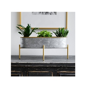 Galvanized Wall Hanging Flower <b>Pot</b> & Planter <b>Large</b> Wall Pocket Planter Home Indoor Decorative Planter Tub FOB Reference Price:Ge - Product Image 6