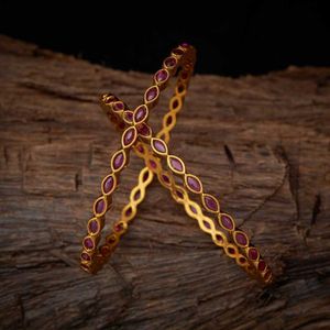 Bracelets en laiton islamique classiques plaqués or 24 carats faits à la main, zircon de haute qualité, pierre ovale festive - Product Image 2