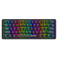Yüksek kaliteli conta mekanik oyun klavyesi kablosuz siyah RGB arkadan aydınlatmalı ergonomi mekanik oyun klavyesi