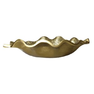 Plateau décoratif en aluminium à motif traditionnel Plateau décoratif en forme de feuille d'or Plateau décoratif en aluminium à motif de feuille d'or - Product Image 4