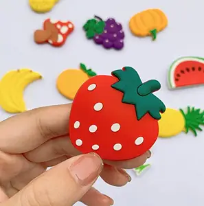 Customize PVC Fridge Magnet Fruit Strawberry Refrigerator Magnets Cartoon Magnetic Sticker