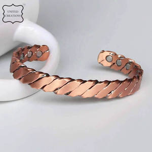 Pulsera de cobre ajustable para hombres y mujeres Brazalete de artritis Pulsera DE SALUD magnética - Product Image 5