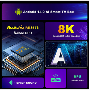KC2 PRO AI <strong>TV</strong> <strong>Box</strong> Android14 Rockchip RK3576 Quad <strong>Cortex</strong> A72 + A55 Super Resolution 8K Video Decoding Wifi 6 BT5.4 Media Player - Product Image 4