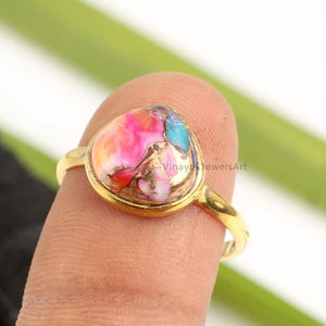 เทอร์คอยส์ทองแดงดอกรักเทอร์ควอยส์10x10มม. สีเทอร์ควอยซ์หัวใจสีเขียวขุ่น925ชุบทอง18K ชุบทองของขวัญเทอร์ควอยซ์เงินสเตอร์ลิงสำหรับเธอ - Product Image 4