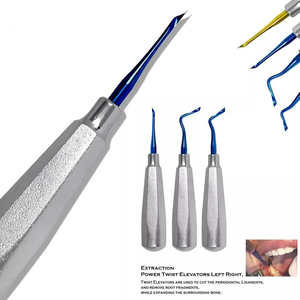 Instrument d'extraction dentaire manuel réutilisable Dogmatic International S T R-L 2 mm en acier inoxydable avec revêtement en titane bleu pour le bois - Product Image 6
