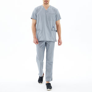 ชุดยูนิฟอร์มพยาบาลคอวีคุณภาพดีที่สุด ชุดยูนิฟอร์มโรงพยาบาล แฟชั่นผู้ชายแบบมืออาชีพ ตัดเย็บตามสั่ง สวมใส่สบาย ชุดสครับพรีเมียมสำหรับคลินิก - Product Image 1