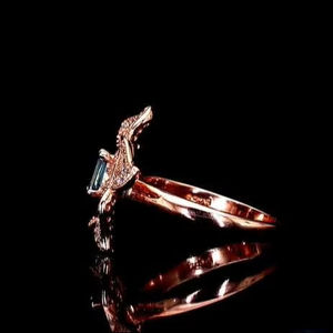 Vente chaude Fine Or Rose Bagues De Mariée Diamant Zircone Bijoux De Mariage pour Femmes - Product Image 5