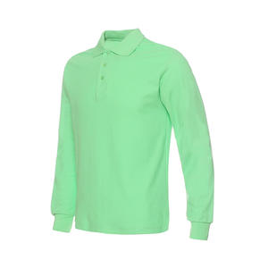 Conception de logo personnalisé OEM polo de travail à manches longues d'été pour hommes lâche Culture revers col uni polyester anti-rétrécissement solide - Product Image 5