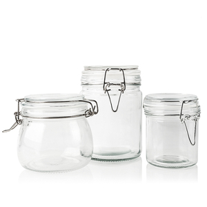 Bán buôn thủy tinh pickling Jar với dây bảo lãnh Nắp Air-Tight Glass lưu trữ Jar với kích hoạt đóng cửa - Product Image 2