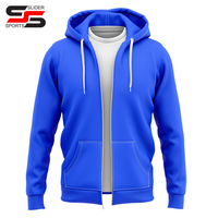 Sudadera con Capucha de Béisbol Sublimada, Forrada y con Cierre, de Primera Calidad, Ecológica, 360g, Personalizada, de Poliéster Sublimado para Hombre