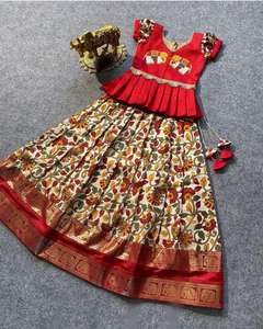 Fantaisie Tendance À La Mode Ethnique Moderne Style Vêtements Doux Tussar Soie Lehenga Choli Avec Travail À La Main Fabricant De L'Inde - Product Image 3