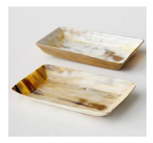 Bandeja de cuerno de búfalo natural Artesanía redonda Organizador más vendido Artesanía Bandeja de servicio de cuerno de búfalo superior - Product Image 3