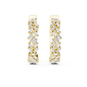 Pendientes de Oro Rosa de 14K con Diamantes Cultivados en Laboratorio para Mujer, Uso Diario, Minimalistas, de Lujo, Certificados, Elegantes, Joyería Fina de Oficina - Product Image 3