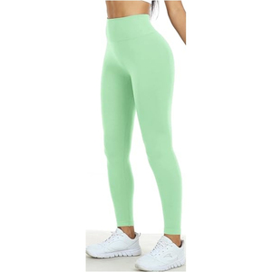 Hot Sale 92% Polyester 8% Spandex High Waist Women's Full Length Yoga Pants with v <b>Shape</b> Solid Design 3d Printed <b>Leggings</b> - Product Image 4