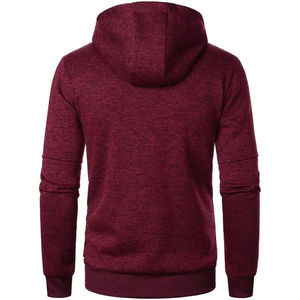 เสื้อฮู้ดดี้ผู้ชายคุณภาพสูง ผ้าฝ้าย 100% ทรงโอเวอร์ไซส์ ลายเรียบ ซิป บริการ OEM ผลิตตามสั่ง ขายส่ง สำหรับฤดูหนาว ระบายอากาศได้ดี แห้งเร็ว - Product Image 3