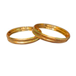 Fournisseurs en vrac Bracelets avec des bracelets à la mode de forme ronde plaqués or 22CT à vendre par les exportateurs indiens - Product Image 1