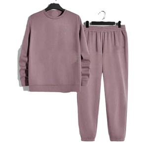 สเวตเตอร์สำหรับผู้ชายชุดวอร์มสีพื้นชุดวอร์มสำหรับออกกำลังกายแบบปรับแต่งเองโลโก้ - Product Image 1