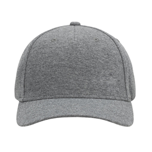 Unisex 6-Panel Baseball Cap Solid Gray Cotton Jersey Fitted Adjustable Casual Wear for Adults - Product Image 1