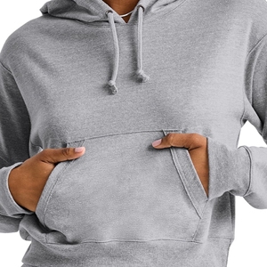 Vente en gros de sweat à capuche court pour femmes avec doublure en polaire sur mesure 45% coton 55% polyester logo imprimé bouffée de ciel noir - Product Image 5