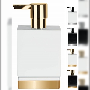 Collezione Spirella Roma, Dispenser di Sapone Liquido 17,0 x 4,5 x 9,0 cm, Porcellana, Bianco - Product Image 2