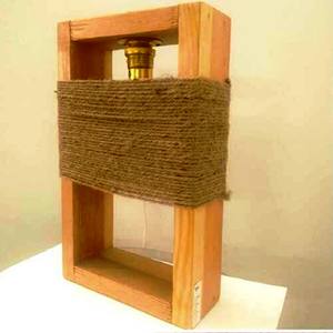 Portalámparas de madera PRODUCTO VENTA CALIENTE Lámpara de mesa de madera ARTESANÍA - Product Image 2