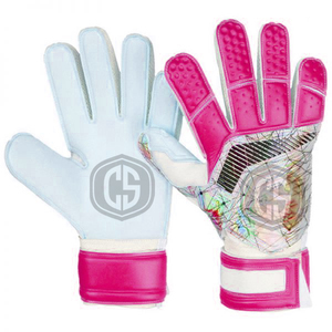 Gants de gardien de but jaune fluo hybrides à doigts coupés, paume en latex professionnel, gants de gardien de but de football avec motif géométrique au dos - Product Image 5