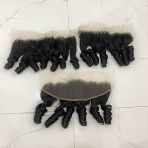 WHOLESALE HD INVISIBLE <b>LACE</b> <b>CLOSURE</b> FRONTAL ALL TEXTURES ALL SIZES CUTICLE ALIGNED for MAKING WIGS DONOR HUMAN HAIR EXTENSIONS - Product Image 3