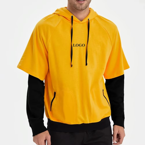 2025 dernière conception coupe régulière pull à capuche respirant coton mélangé tenue décontracté solide motif hiver basiques en vente - Product Image 6