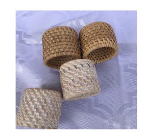 Rond de serviette en rotin fait à la main écologique décoration de table indienne en gros accessoire de salle à manger de qualité supérieure - Product Image 4