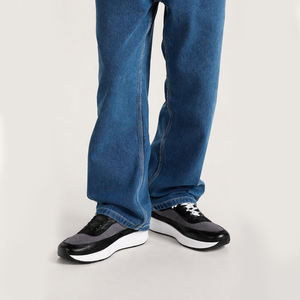 Zapatillas Híbridas de Piel Vacuna Genuina para Hombre, Ligeras, Impermeables, Antideslizantes, Transpirables, Casuales, Negras - Product Image 2