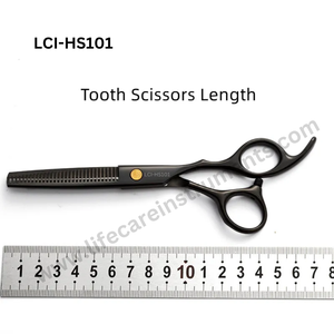 Ensemble de ciseaux de coiffure professionnels noirs en acier inoxydable japonais, avec logo et emballage personnalisés - Product Image 4