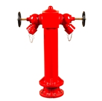 Hydrant à incendie humide bidirectionnel DN100, hydrant à incendie de type pilier de 4 pouces pour la lutte contre l'incendie