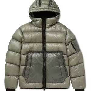 Veste matelassée d'hiver en nylon et polyester de haute qualité, best-seller, pour hommes, design personnalisable, logo sur le devant, respirante, séchage rapide, OEM - Product Image 5