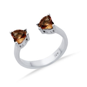 Anillo de Boda Ajustable con Diseño de Corazón de Circonita Sultanita, Hecho a Mano en Turquía, Moderno, de Plata de Ley 925, Joyería Fina de Lujo - Product Image 3