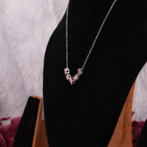 Multi Shape Customized Shaped Pendent With Pink Lab Grown Diamond in 14 KT Solid Gold <b>for</b> Customized Jewelry, - Product Image 3