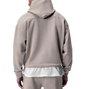 Sweat-shirts à capuche unisexes de haute qualité en coton 100% personnalisés, taille plus, hiver, uni, teinture unie, imperméable, col boutonné, Pakistan - Product Image 4