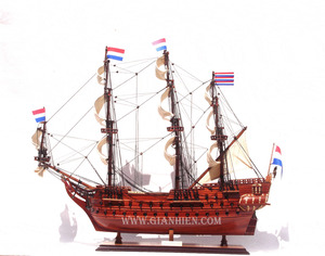 Gia Nhien Fabricant Approuver Conception Personnalisée Bas quantité minimale de commande ZEVEN PROVINCIEN MODÈLE GRAND VOILIER avec HAUTE QUALITÉ Artisanat maquette de bateau - Product Image 3