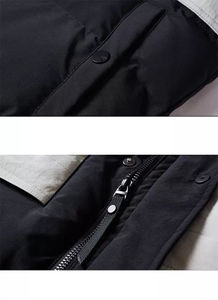 Venta al por mayor de chaquetas acolchadas de lana de estilo personalizado para los hombres transpirable con revestimiento fino con cuello con capucha y logotipo frontal de manga larga - Product Image 6