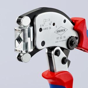 คีมย้ำสายไฟแบบปรับได้ Knipex Twistor16 พร้อมหัวดายหมุนได้ ชุบโครเมียม - Product Image 5