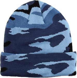 Gorro de Punto Cálido con Camuflaje para Hombre y Mujer, Gorro de Alta Calidad con Diseño Liso y Doble Borde, Impresión Digital para Viajes - Product Image 6