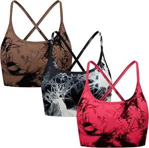 Sujetador Deportivo de Alta Calidad, Elástico, Transpirable, de Moda, para Mujer, Acolchado, para Yoga, Gimnasio, Sin Costuras - Product Image 3