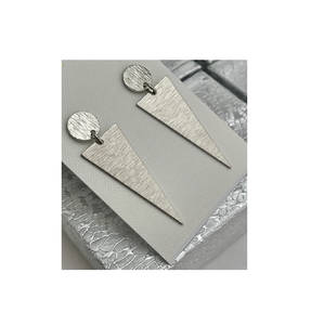 2024 September Latest Two Metal Fulani stylish <b>artificial</b> <b>stone</b> stud earring Jewelry Small Square Texture Geometrically Earrings - Product Image 3